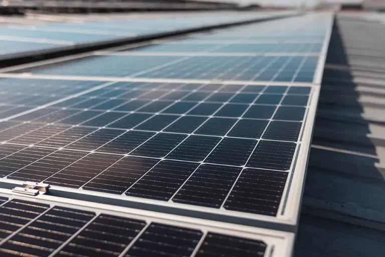 Solar Panels on a Car Garage