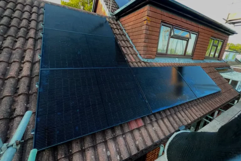 Home utilising solar energy with rooftop solar panels