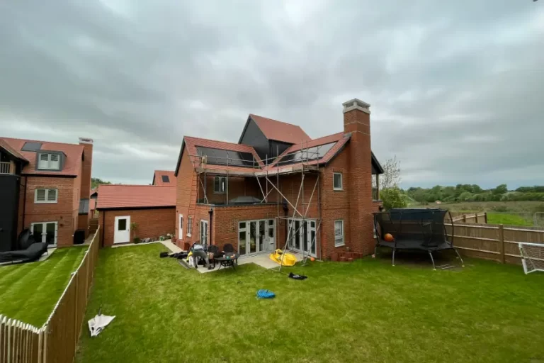 in roof pv panels on a residential property