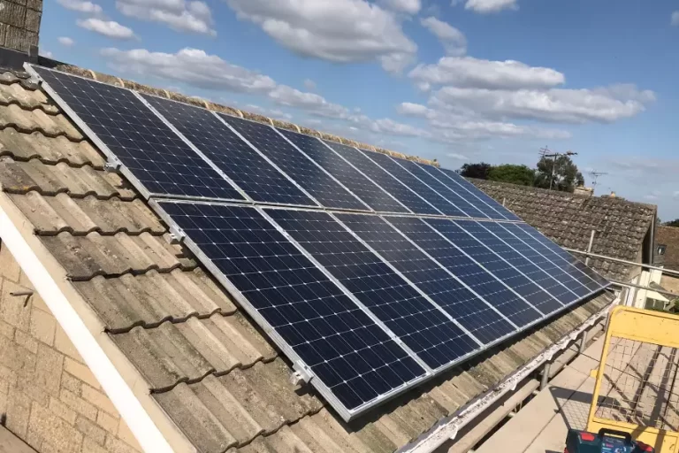 Eighteen installed on-roof solar PV panels