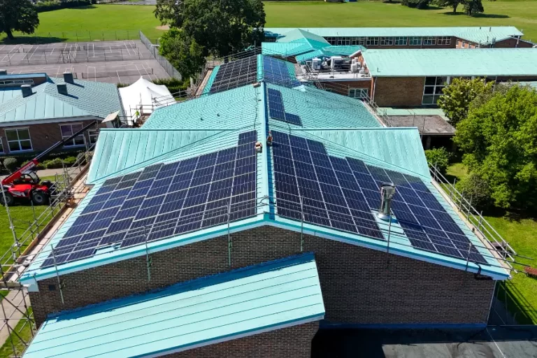 Commercial Solar Panels on a Bournemouth School