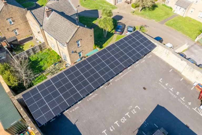 Solar Panel Canopy in Car Park