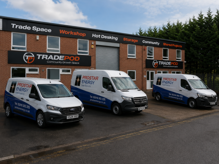 ProStar Energy Vans Outside TradePod